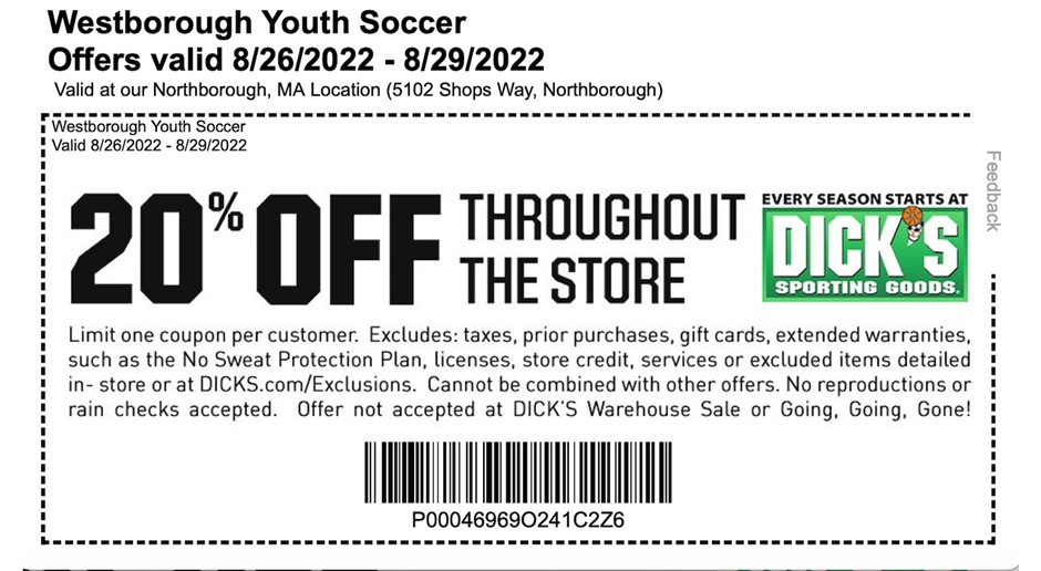 20% off Dick's Sporting Goods this Weekend!